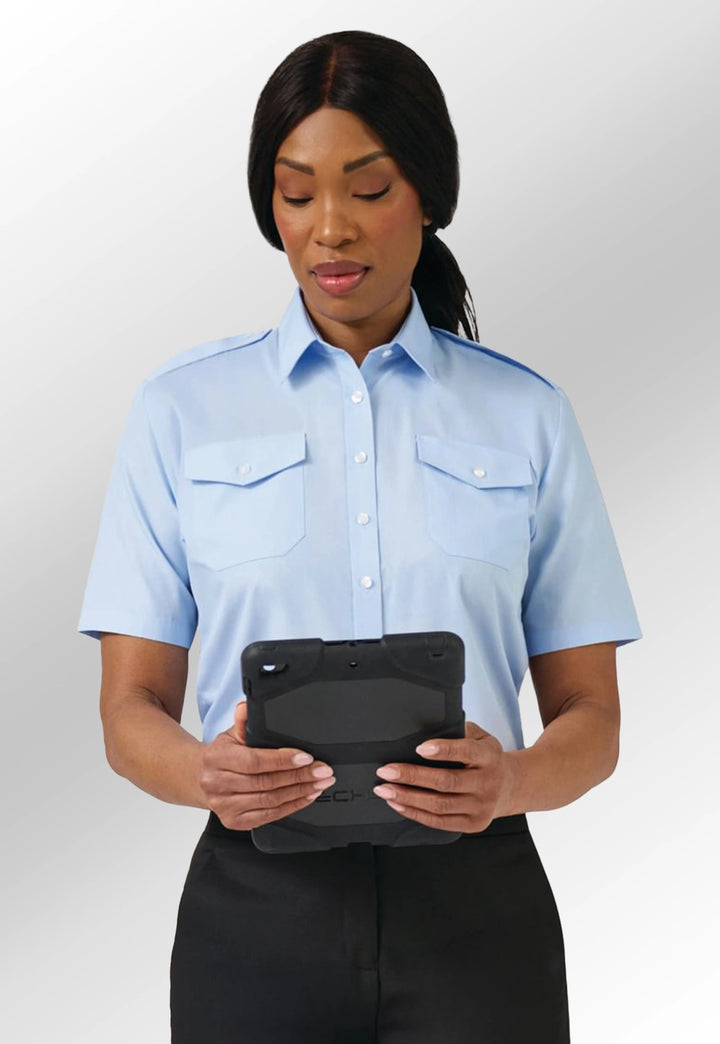 Hestia Ladies Short Sleeve Pilot Shirt - The Work Uniform Company