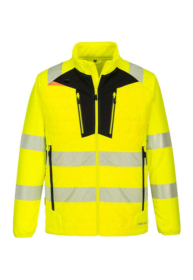 DX4 Hi-Vis Hybrid Baffle Jacket DX473 - The Work Uniform Company