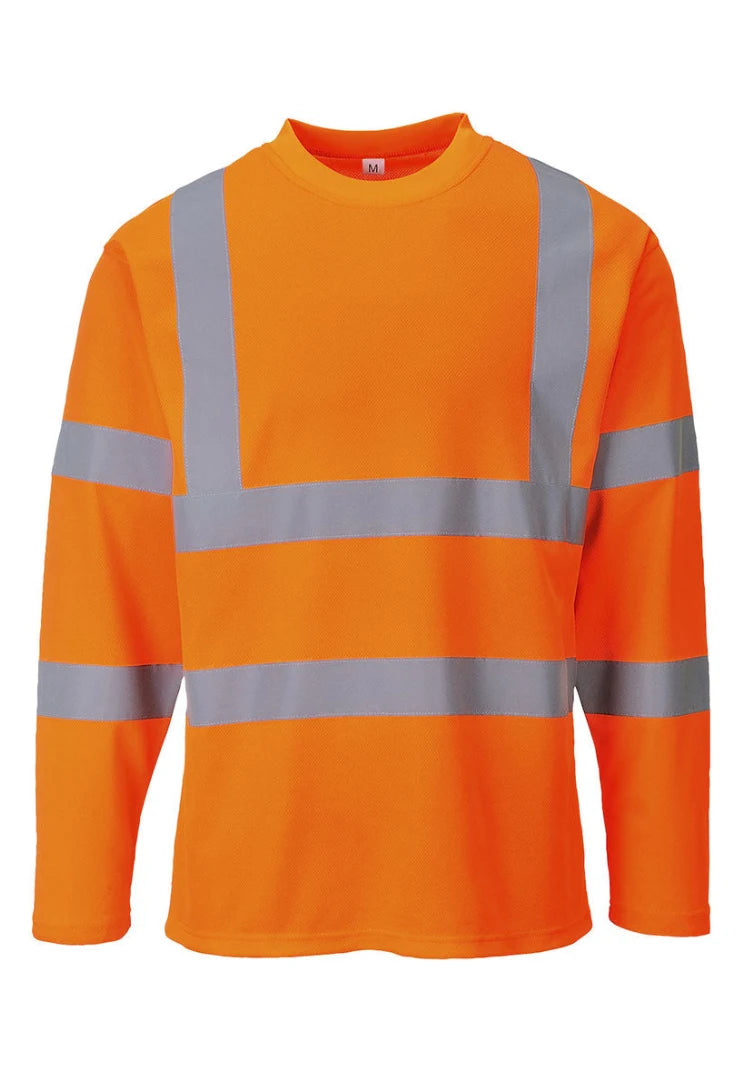 Hi Vis Long Sleeve T Shirt S278 in Orange
