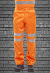 Hi Vis Poly Cotton Trousers Rail Industry Compliant RT45