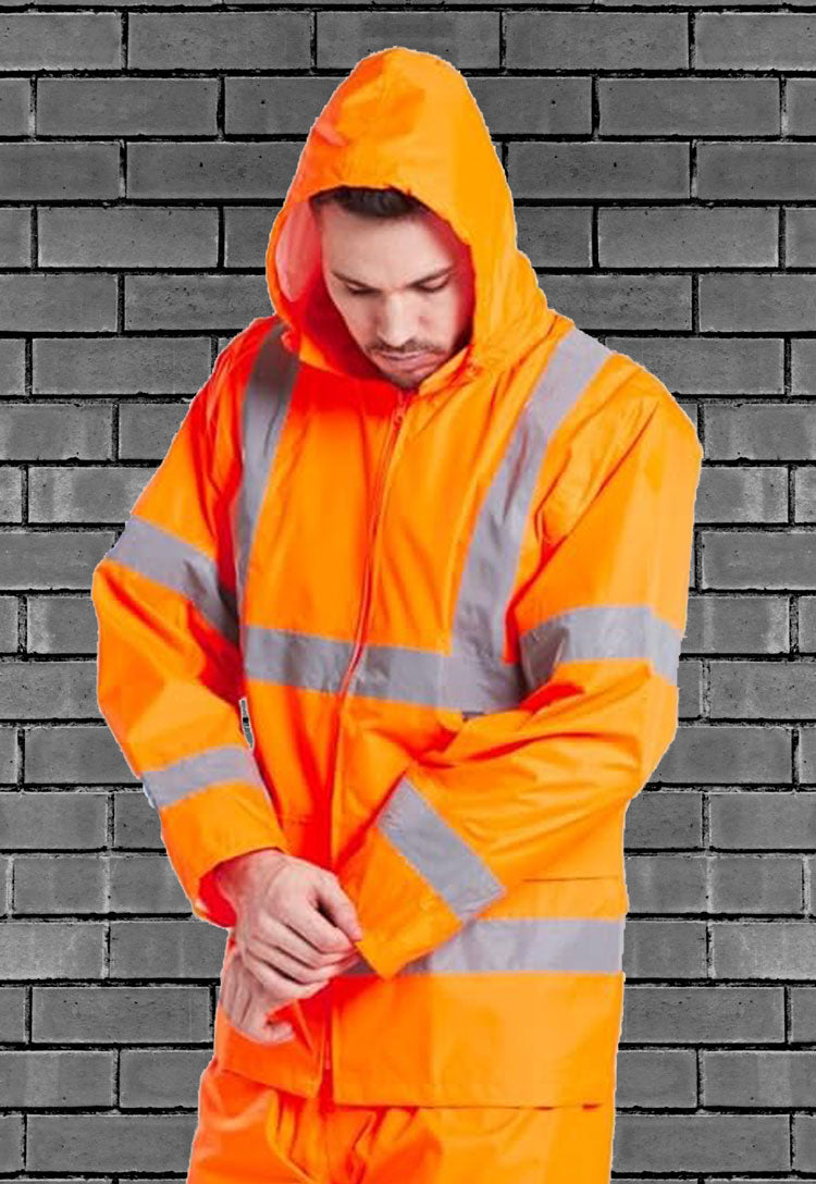 Hi Vis Rain Jacket H440 – The Work Uniform Company