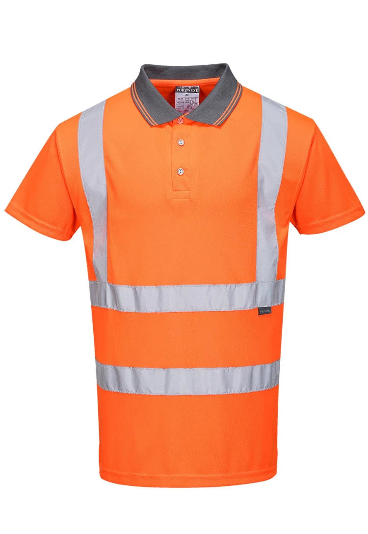 Hi Vis Short Sleeve Polo Shirt RT22 in Orange