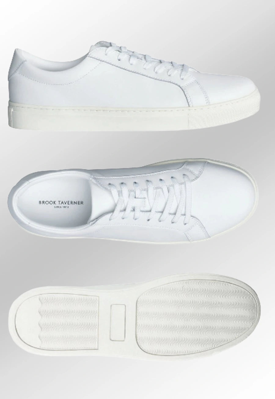 3 Angles of the Hixon White Work Shoes by Brook Taverner