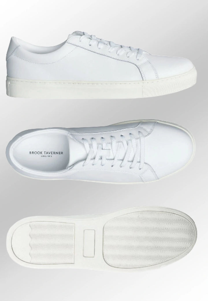 3 Angles of the Hixon White Work Shoes by Brook Taverner