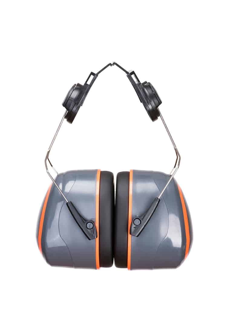 HV Extreme Ear Defenders High Clip-On PW62 in Grey/Orange