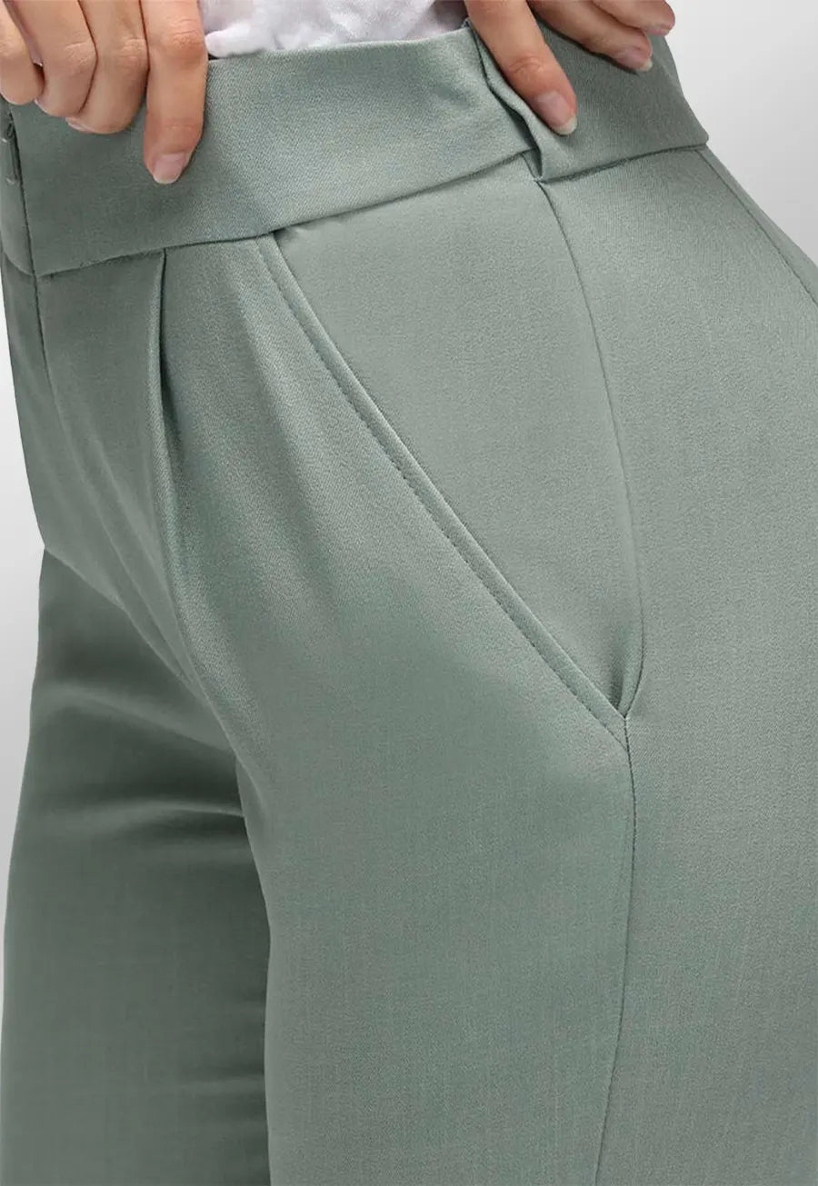 Ila Slim Leg Salon Trousers (Sage) - The Work Uniform Company