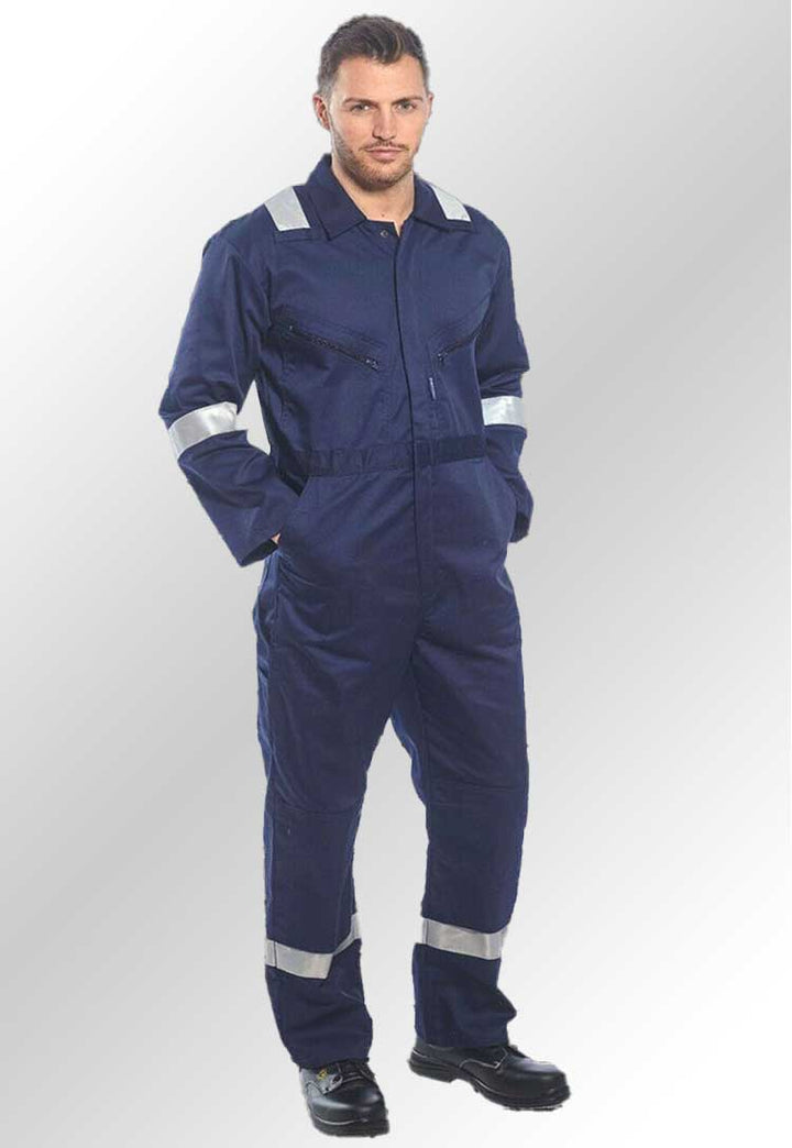 Model Wearing Iona Coverall F813 in Navy