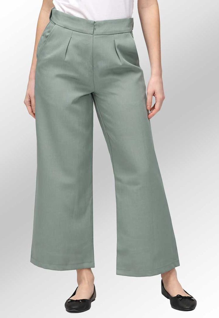 Ivy Culotte Salon Trousers in Sage