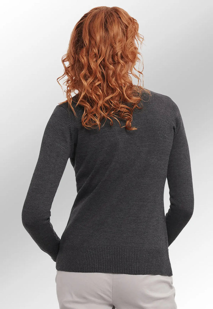 Women's V - Neck Knitted Sweater - The Work Uniform Company