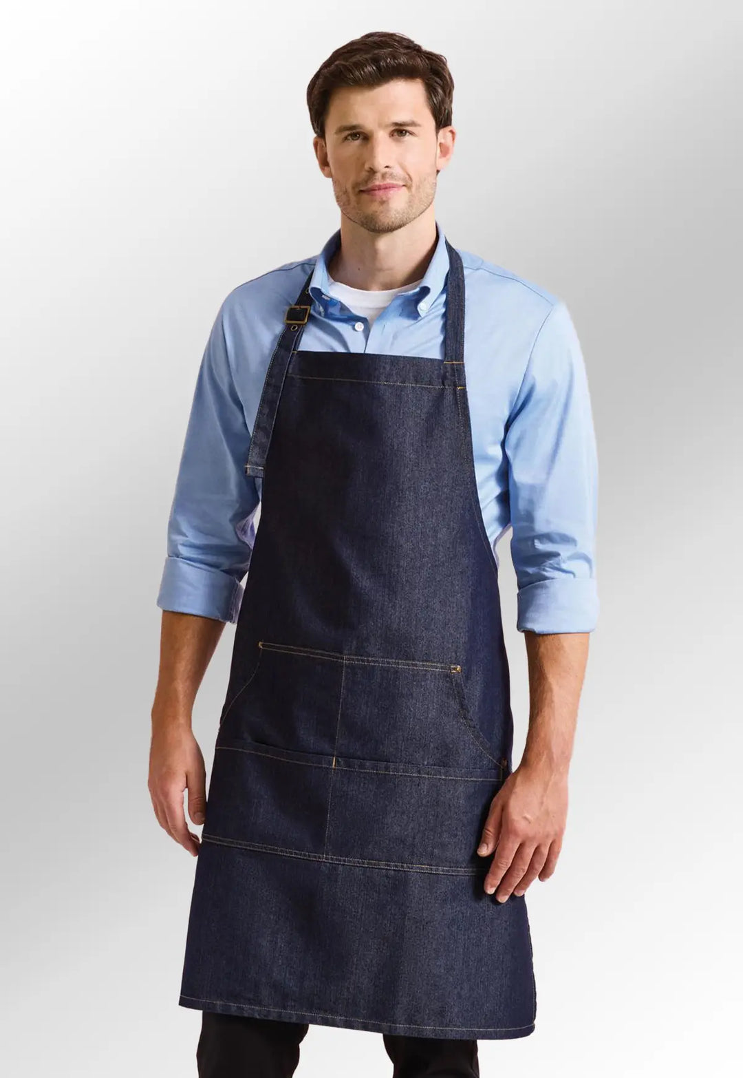 Jeans Stitch Bib Apron - The Work Uniform Company