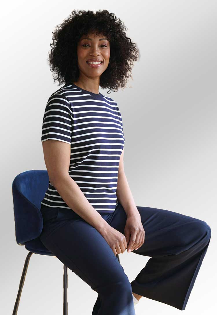 model wearing Katy Breton Top