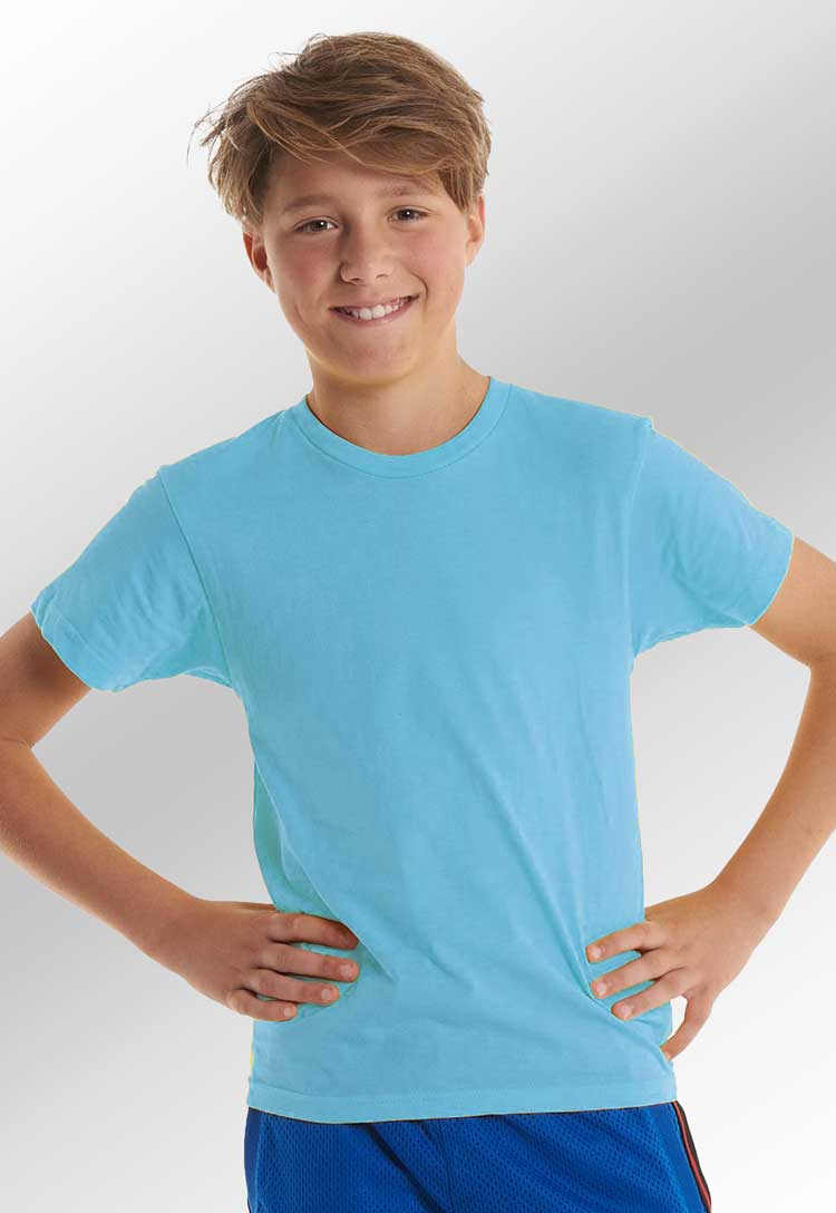 Model wearing Bundle of 5 School Uniform T-shirt