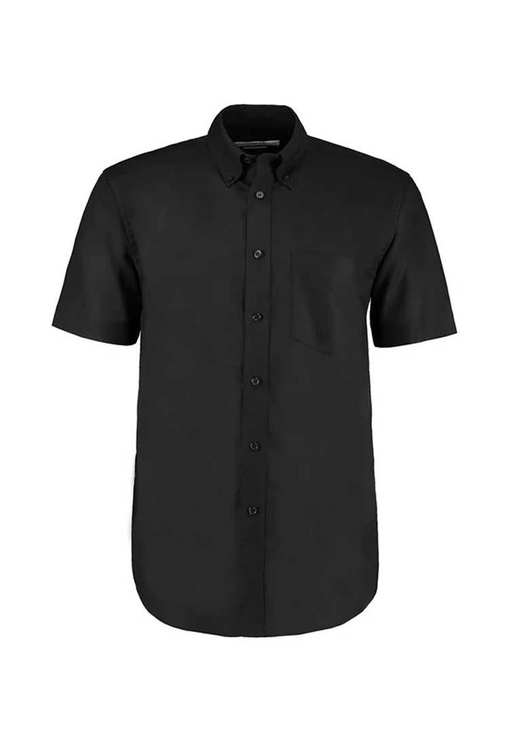 A KK350 Oxford Short-Sleeved Shirt in Black