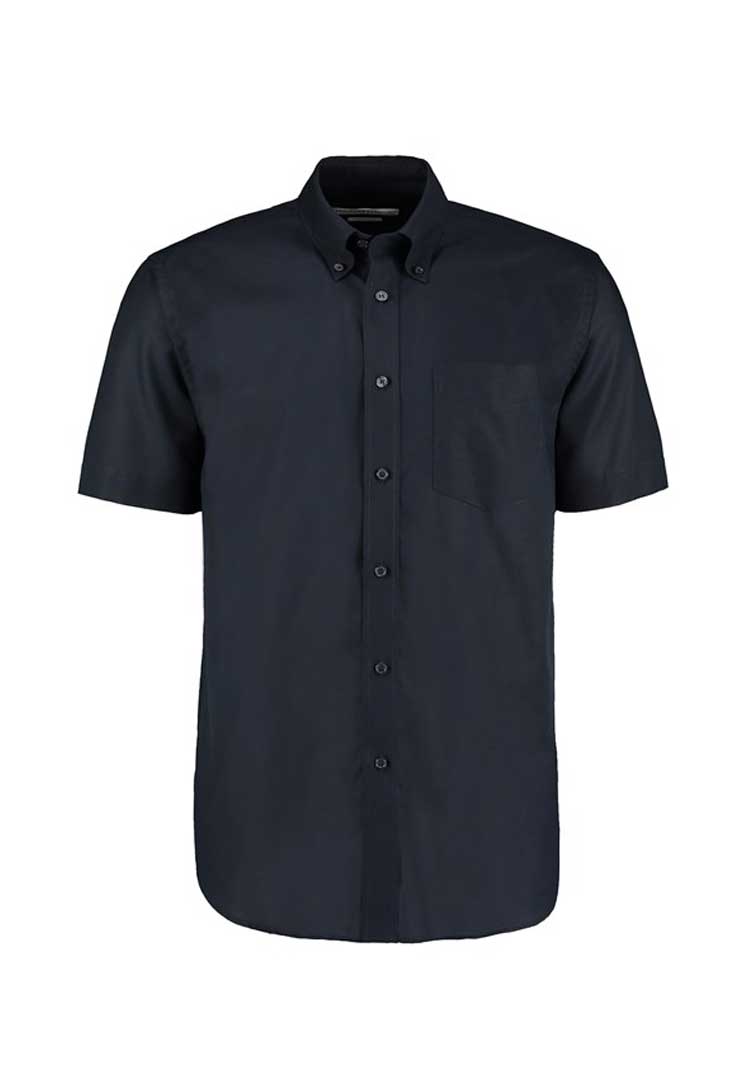 A KK350 Oxford Short-Sleeved Shirt in French Navy