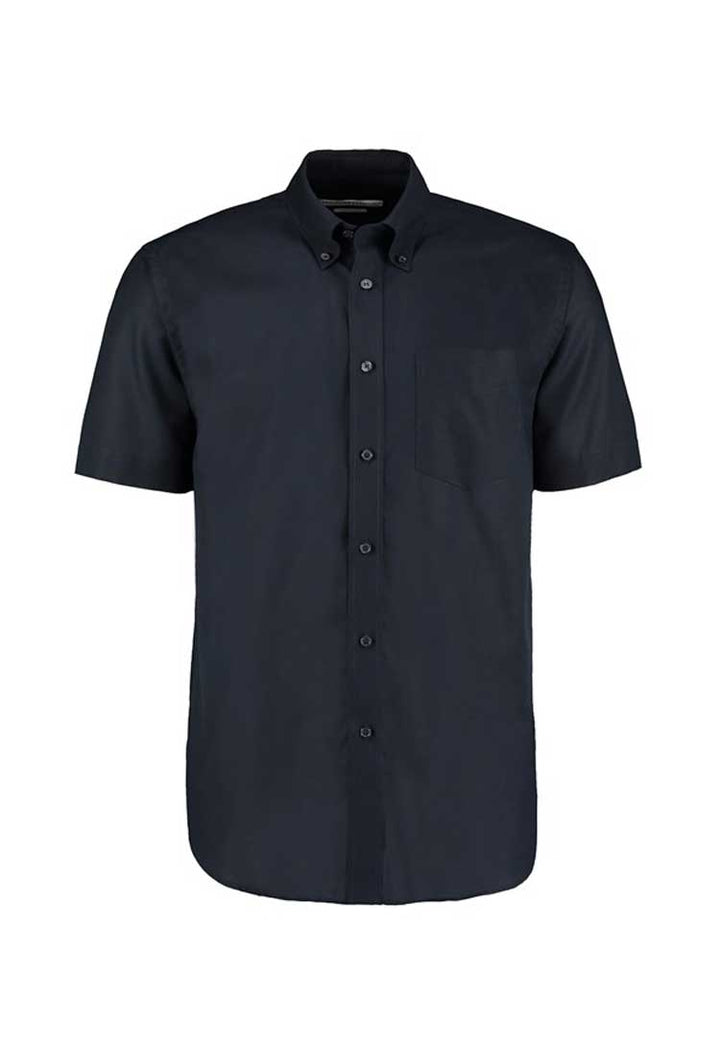 A KK350 Oxford Short-Sleeved Shirt in French Navy