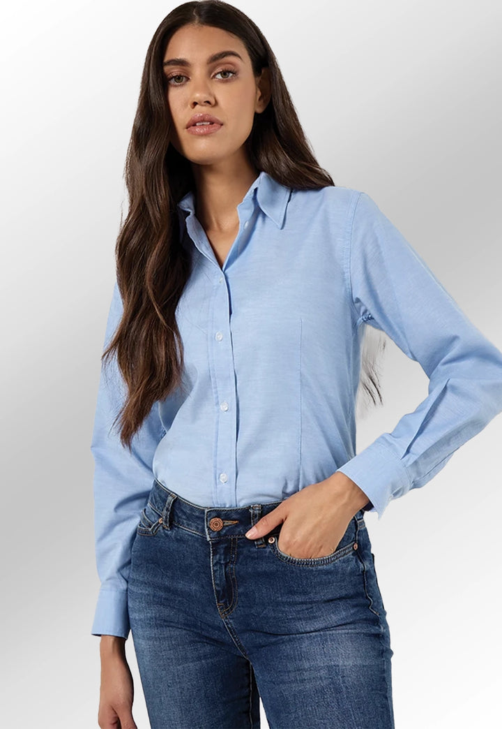 Women's Workplace Oxford Long-Sleeved Shirt - The Work Uniform Company