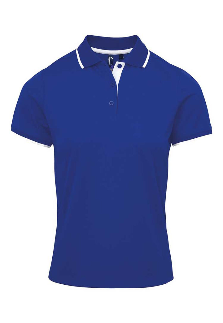 Women's Contrast Coolchecker® Polo PR619 Royal/White