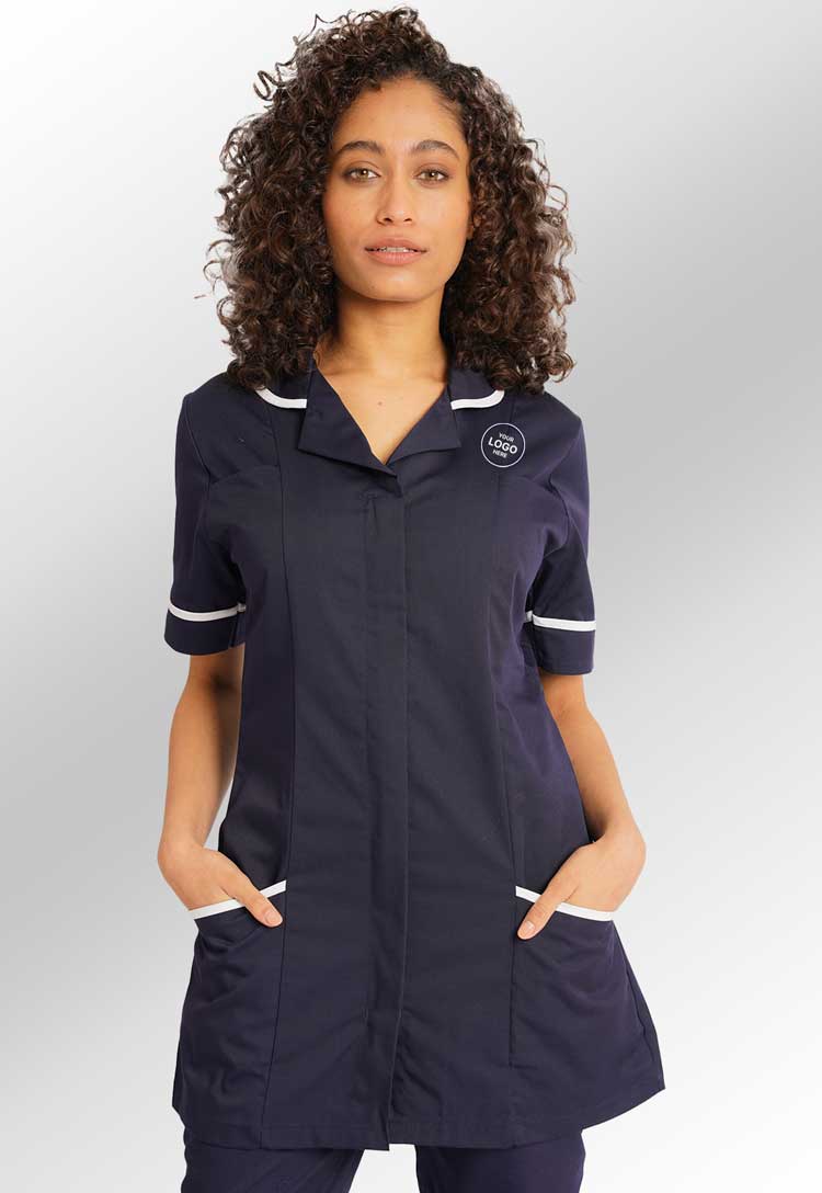 Navy Nurses Tunic - Bundle of 8 with Free Logo Embroidery