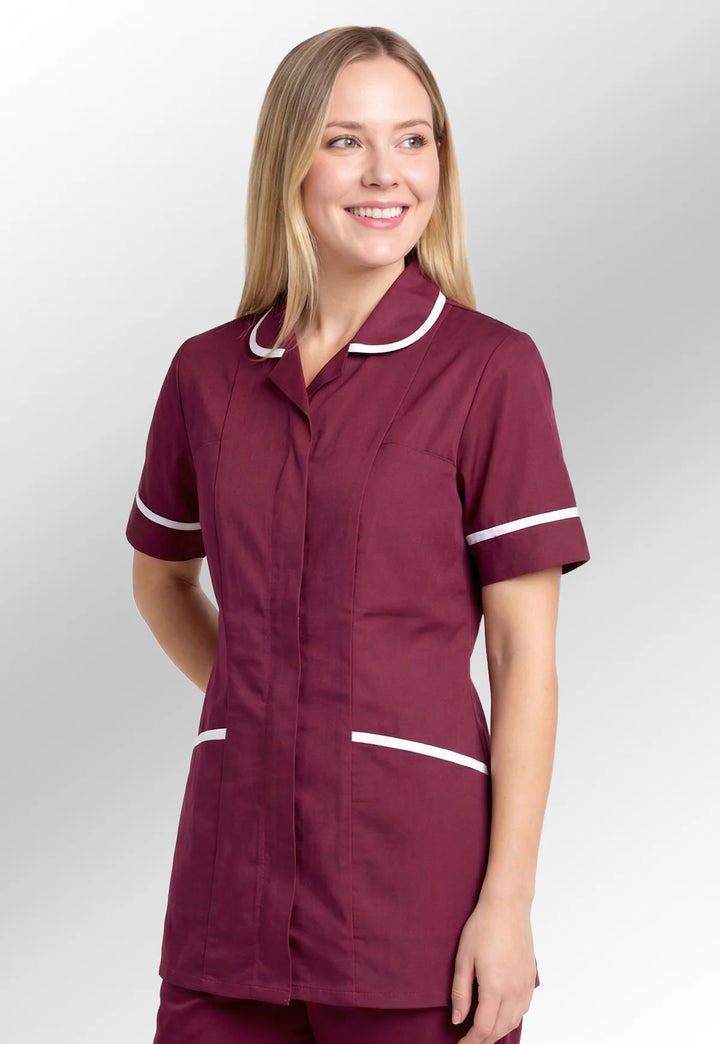 Maroon Nurse Tunic - The Work Uniform Company