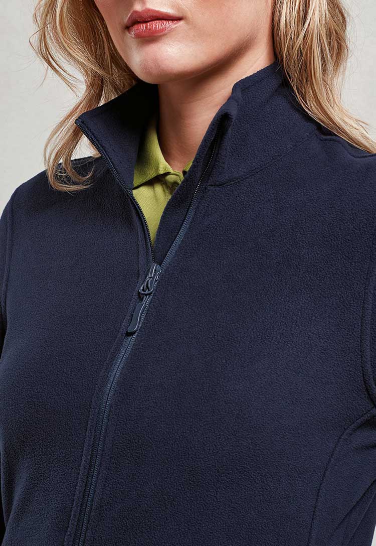 Women’s ‘Recyclight’ Full-zip Microfleece PR832 zip detail