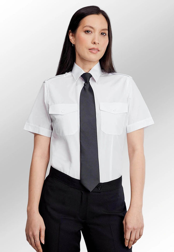 Women's Premium Short Sleeve Pilot Shirt - The Work Uniform Company