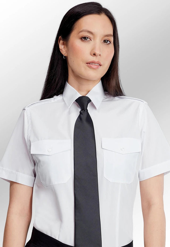 Women's Premium Short Sleeve Pilot Shirt - The Work Uniform Company