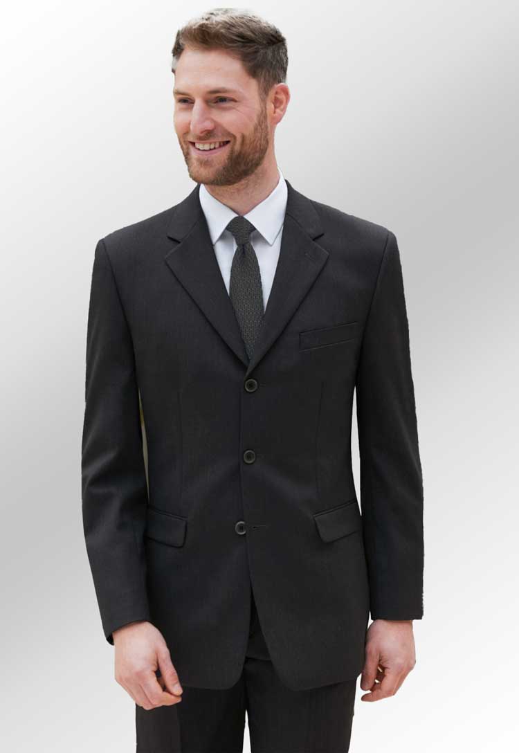 Langham Suit Jacket in Black worn by model