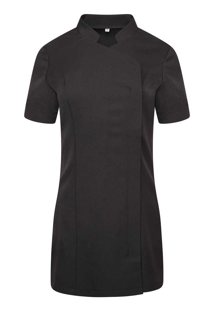 Lea Mandarin Collar Tunic in Black