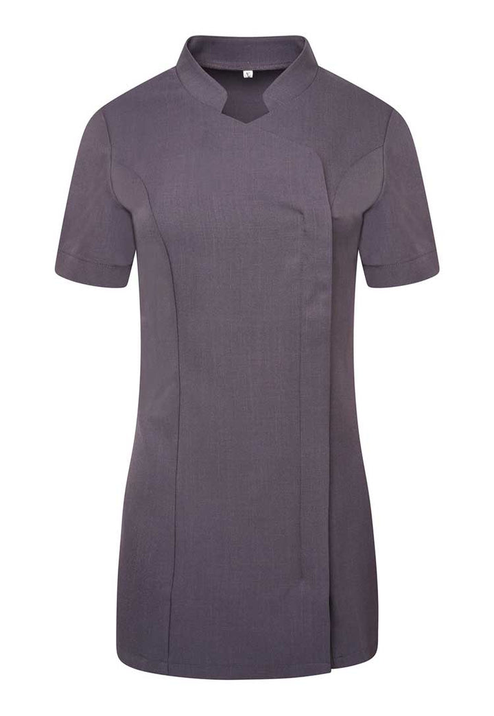 Lea Mandarin Collar Tunic in Grey