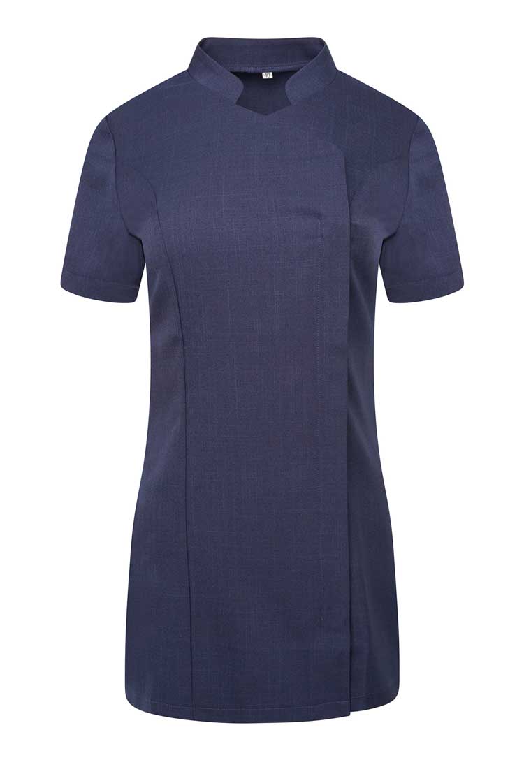 Lea Mandarin Collar Tunic in Navy