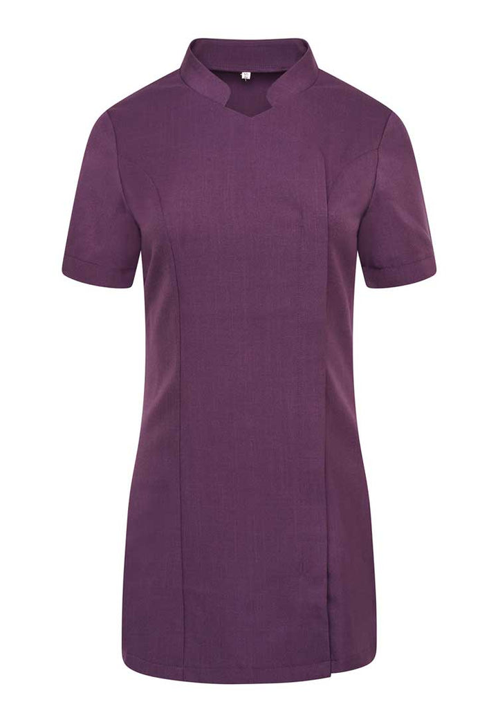 Lea Mandarin Collar Tunic in Plum