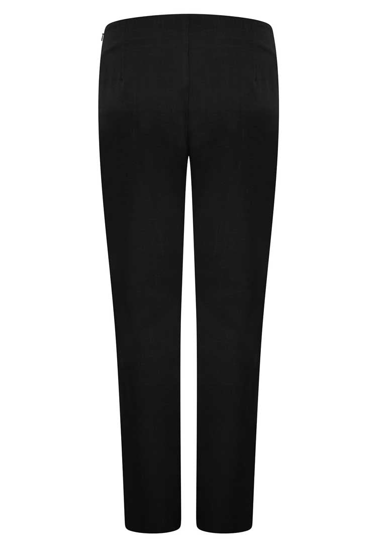 Lili Straight Leg Salon Trousers in Black Back View