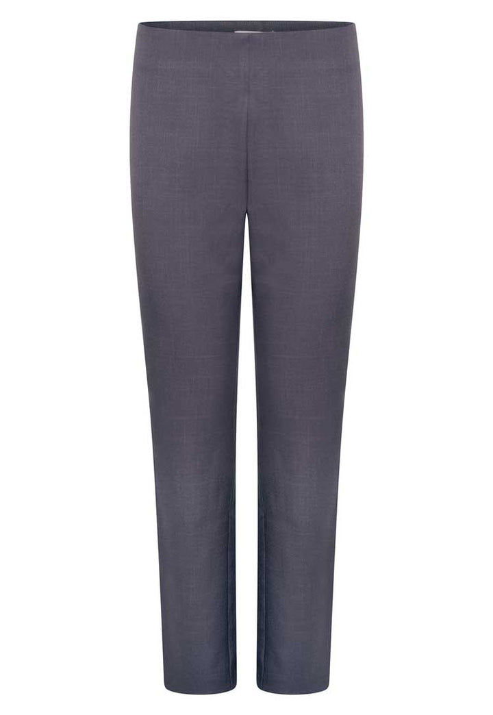 Lili Straight Leg Salon Trousers in Grey Front View