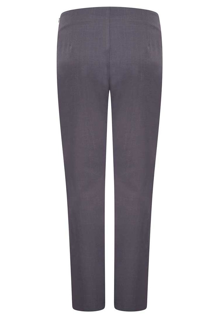 Lili Straight Leg Salon Trousers in Grey Back View