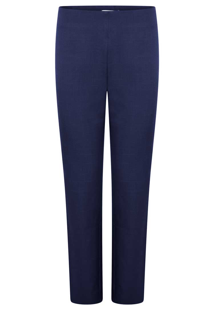 Lili Straight Leg Salon Trousers in Navy Front view