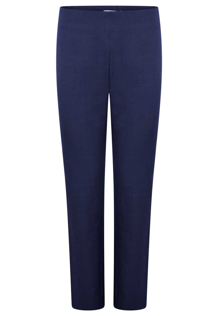 Lili Straight Leg Salon Trousers in Navy Front view