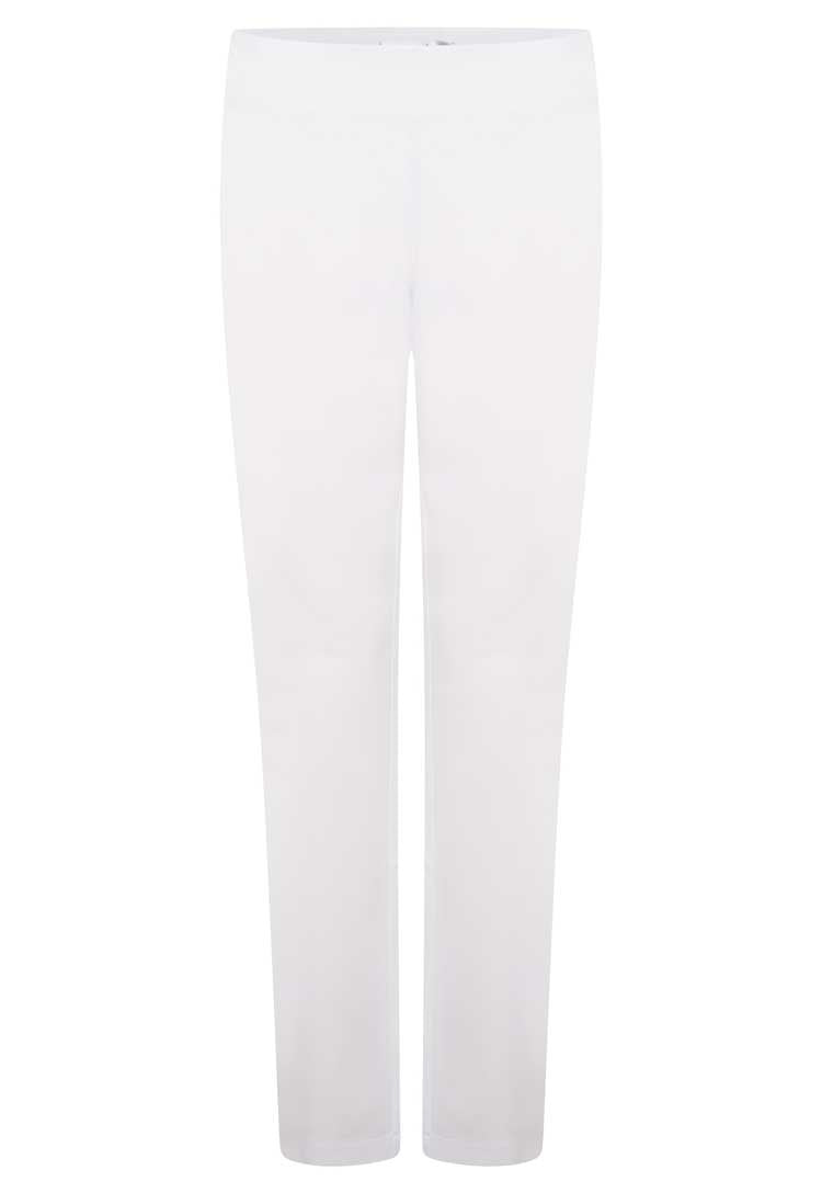 Lili Straight Leg Salon Trousers in White 