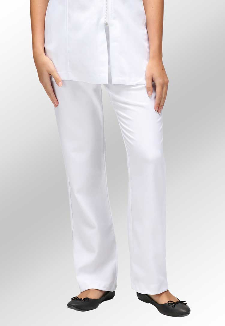 Lili Straight Leg Salon Trousers in White