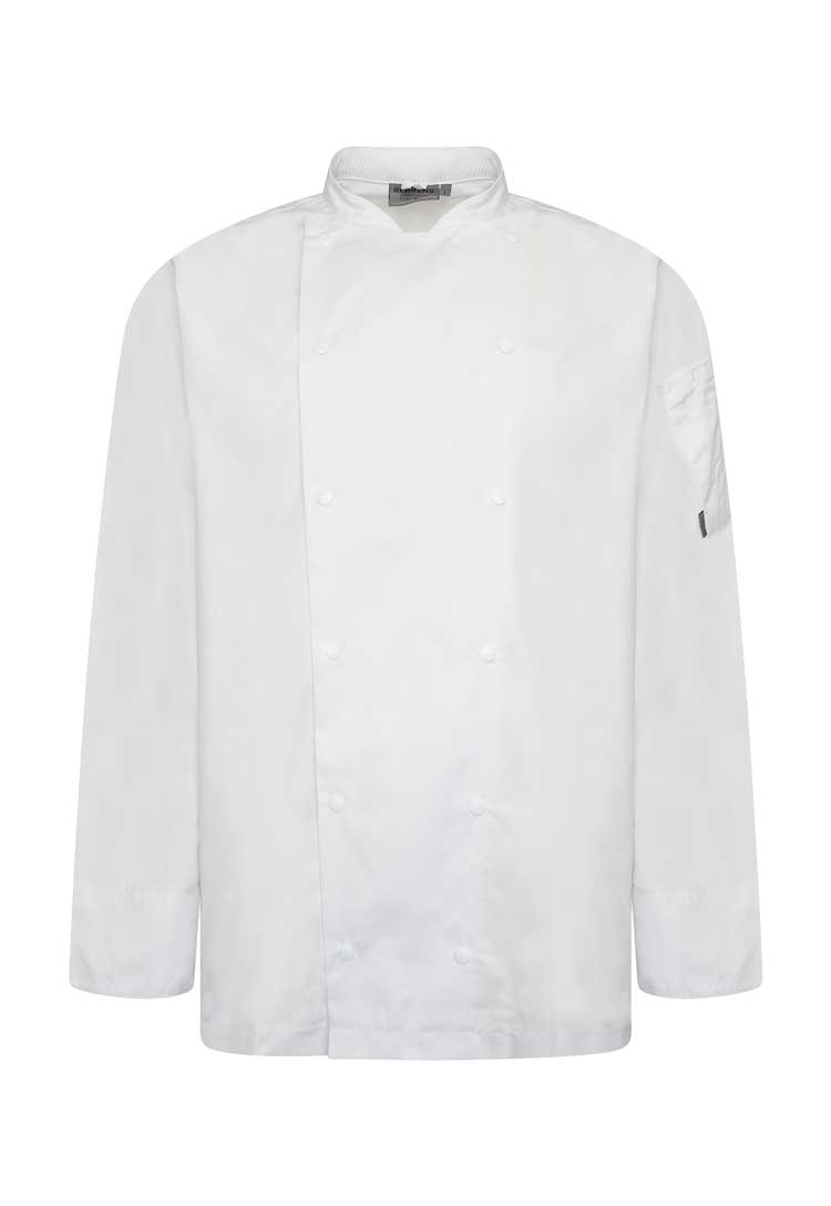 Unisex White Chefs Jacket Long Sleeve HHCJLS in White