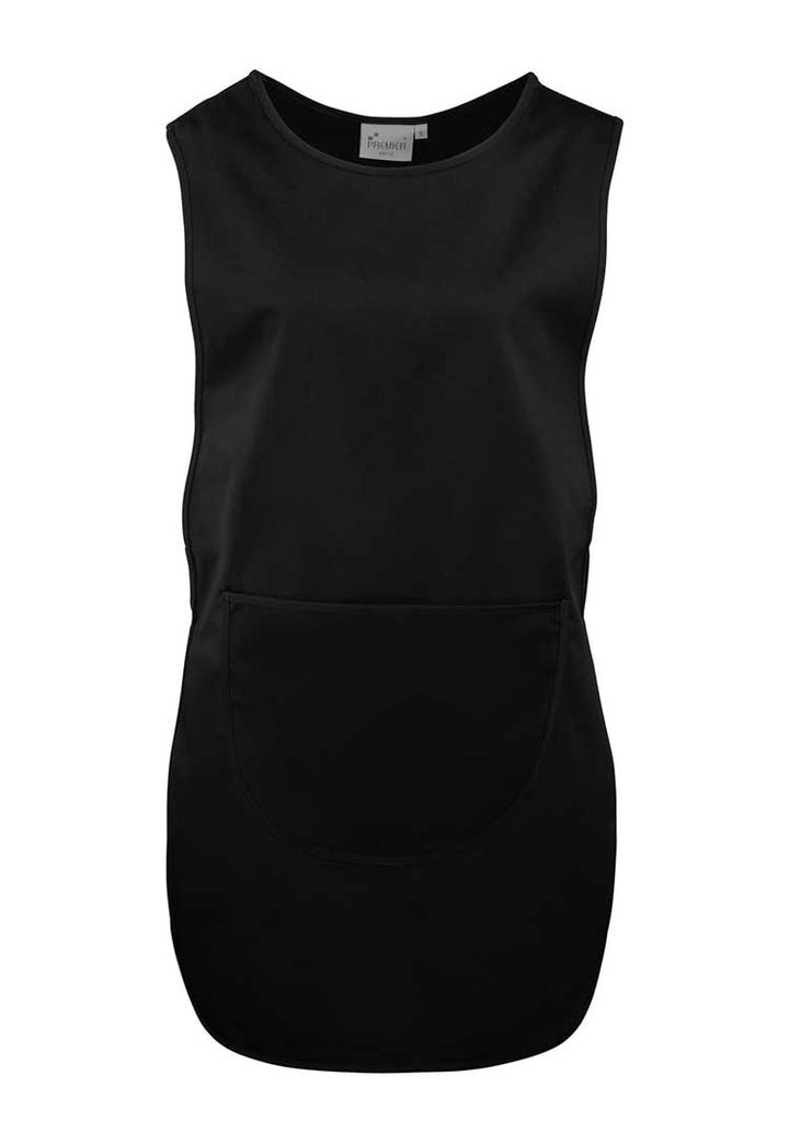 Long Length Pocket Tabard PR172 in Black