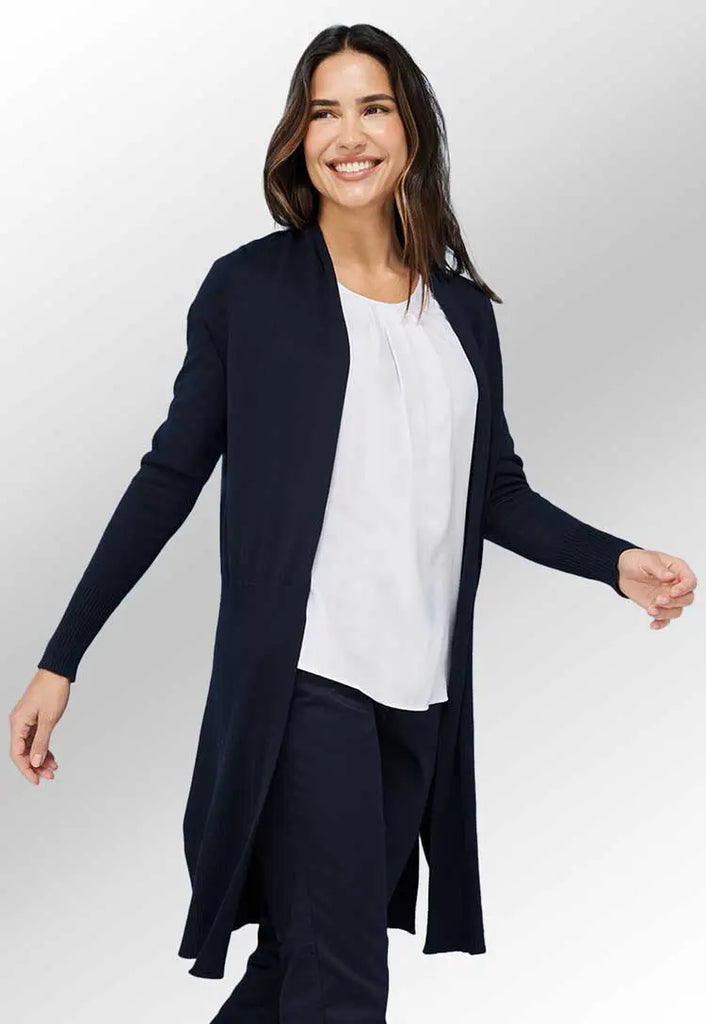 Women s Longline Open Cardigan HB719 The Work Uniform Company