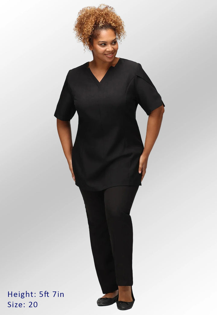 Louise Wrap Over V Neckline Tunic - The Work Uniform Company