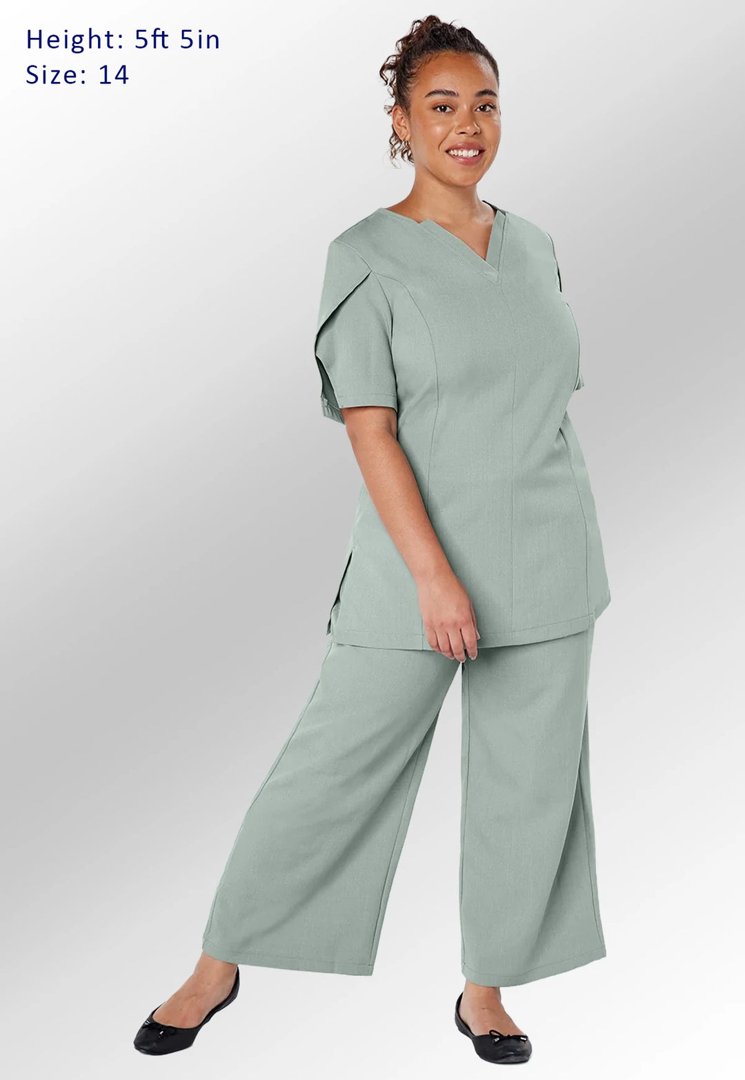 Louise Wrap Over V Neckline Tunic - The Work Uniform Company
