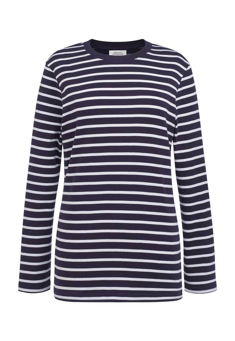 Lucy Breton Top navy/white