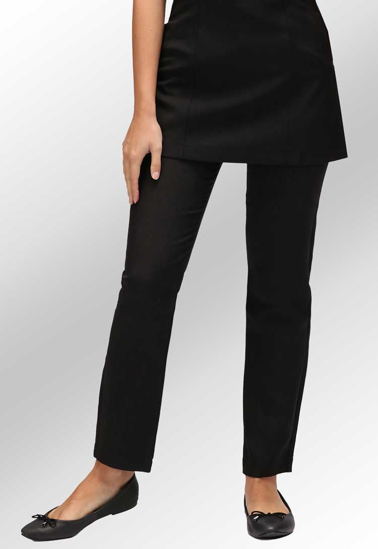 Macy Slim Leg Salon Trousers in Black