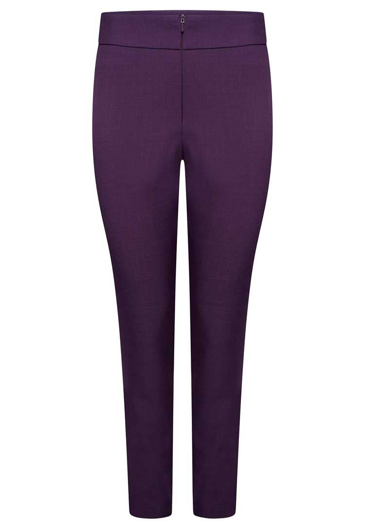 Macy Slim Leg Salon Trousers in Plum