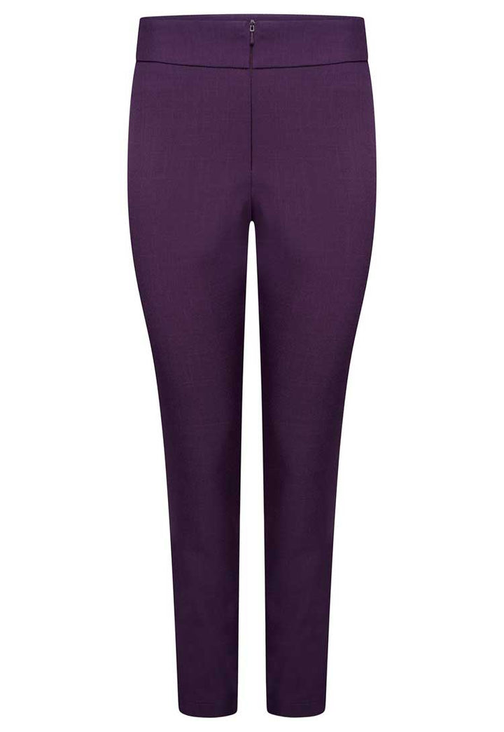 Macy Slim Leg Salon Trousers in Plum