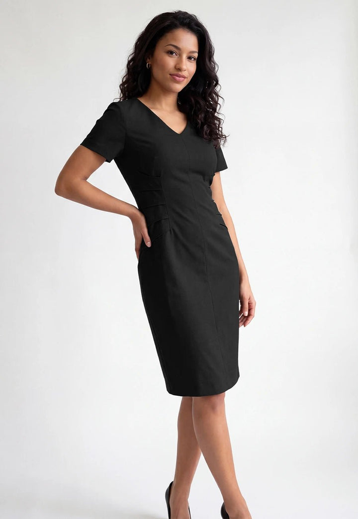 Black Tailored Funeral Dress - The Work Uniform Company