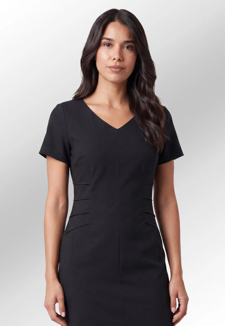 Black Tailored Funeral Dress - The Work Uniform Company