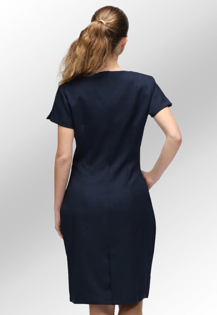 Maya V Neck Salon Dress with Pockets - The Work Uniform Company
